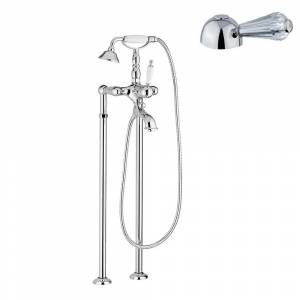 Смеситель напольный для свободностоящей ванны Bugnatese Oxford с элементом Swarovski